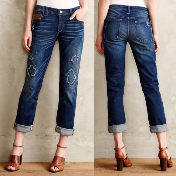 Anthropologie Denim - 🎉HP🎉 Anthro Pilcro distressed embroidered jeans